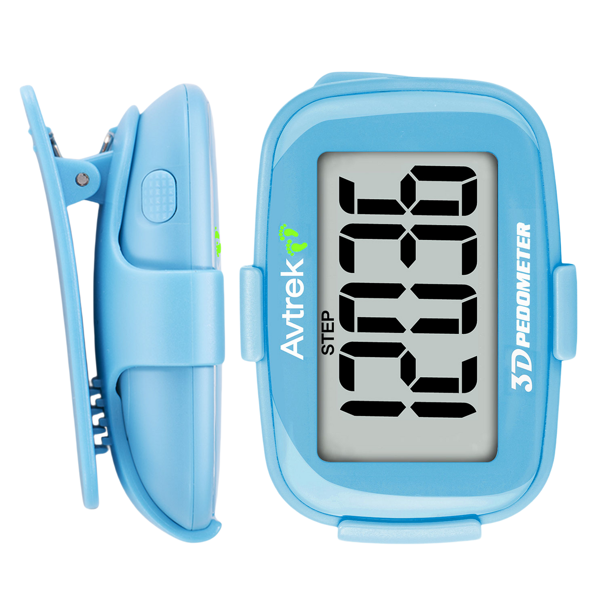 AVTREK 3D Step Counter Clip On with LED Backlight Pocket Pedometer for Walking Outdoor Activities Fitness Tracker Without Smartphone | No Smartphone No App Pocket Step Counter for Seniors, Men, Women & Teens,Outdoor Walking Fitness Tracker-2204