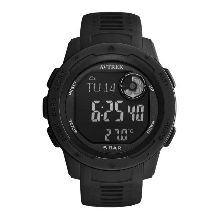 AVTREK Tactical Watch with Compass Pedometer,50M Waterproof-2003 | Digital Altimeter Watch for Outdoor Hiking/Climbing/Walking