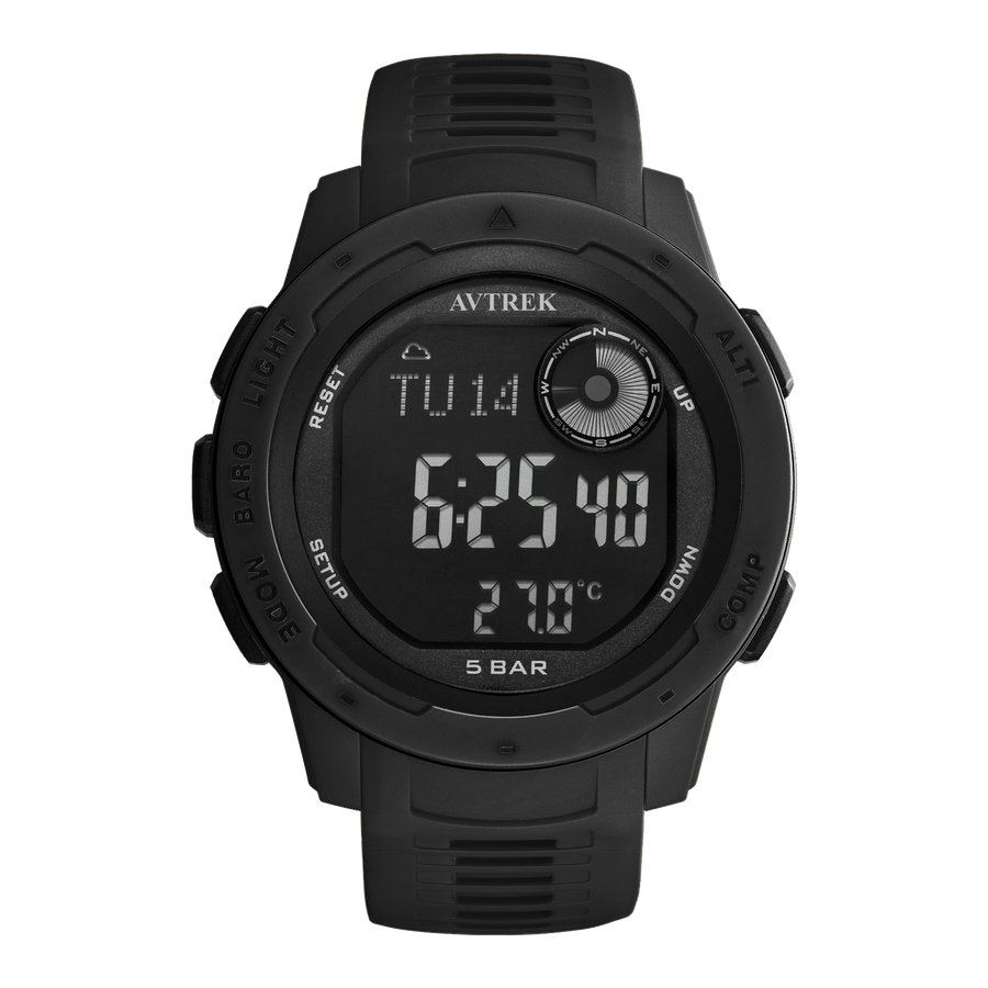 AVTREK Tactical Watch with Compass Pedometer,50M Waterproof-2003 | Digital Altimeter Watch for Outdoor Hiking/Climbing/Walking