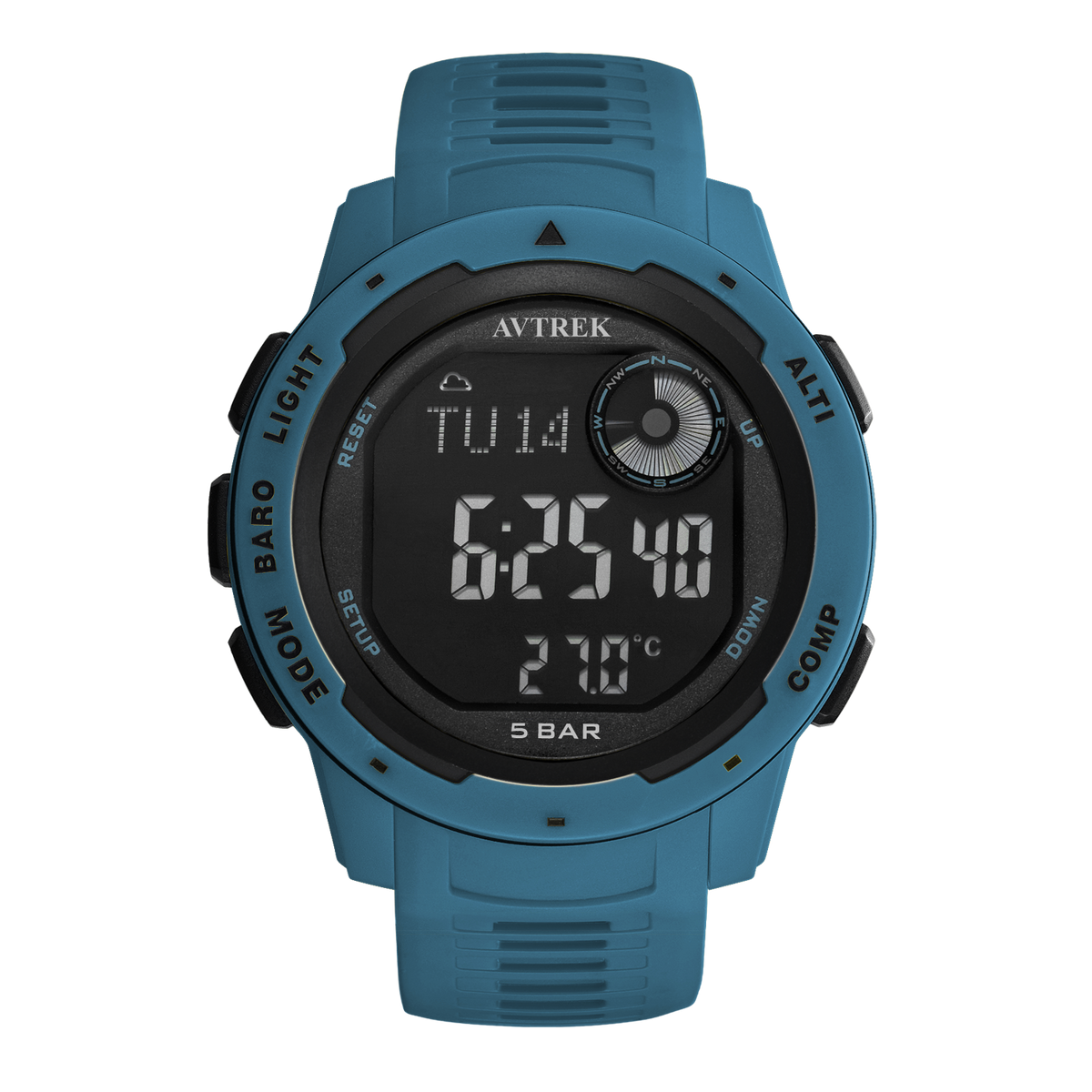 AVTREK Tactical Watch with Compass Pedometer,50M Waterproof-2003 | Digital Altimeter Watch for Outdoor Hiking/Climbing/Walking