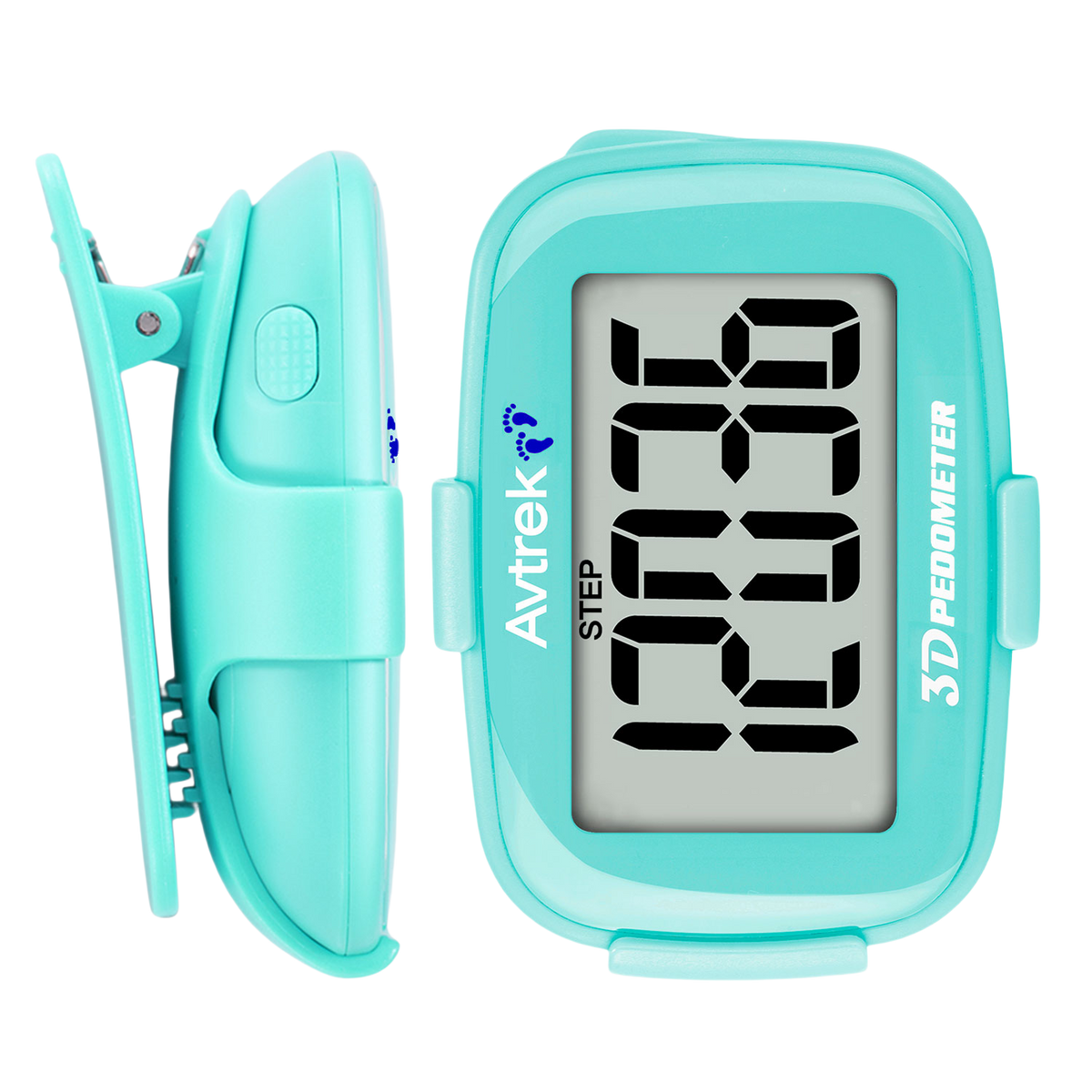 AVTREK 3D Step Counter Clip On with LED Backlight Pocket Pedometer for Walking Outdoor Activities Fitness Tracker Without Smartphone | No Smartphone No App Pocket Step Counter for Seniors, Men, Women & Teens,Outdoor Walking Fitness Tracker-2204