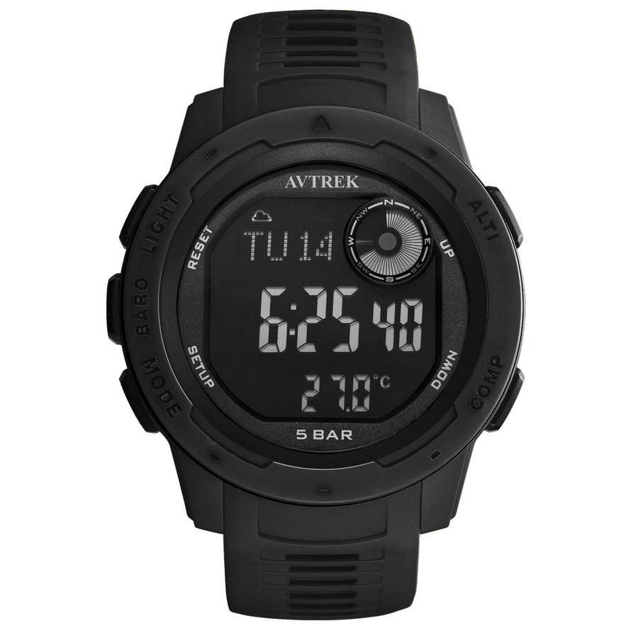 AVTREK Tactical Watch with Compass Pedometer,50M Waterproof-2003 | Digital Altimeter Watch for Outdoor Hiking/Climbing/Walking
