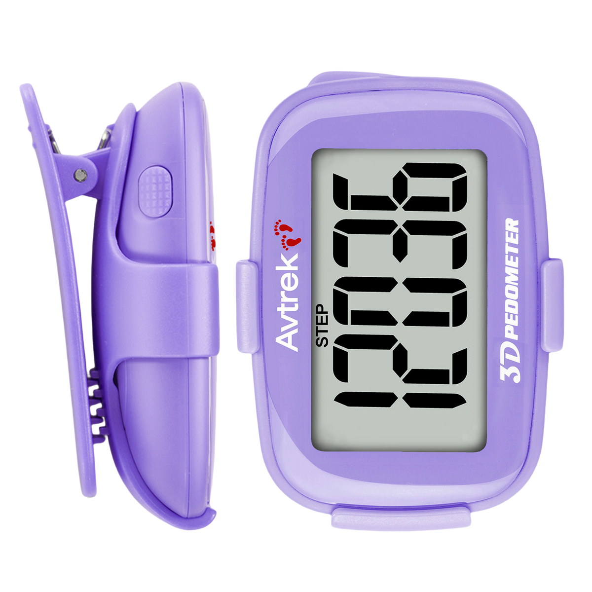 AVTREK 3D Step Counter Clip On with LED Backlight Pocket Pedometer for Walking Outdoor Activities Fitness Tracker Without Smartphone | No Smartphone No App Pocket Step Counter for Seniors, Men, Women & Teens,Outdoor Walking Fitness Tracker-2204