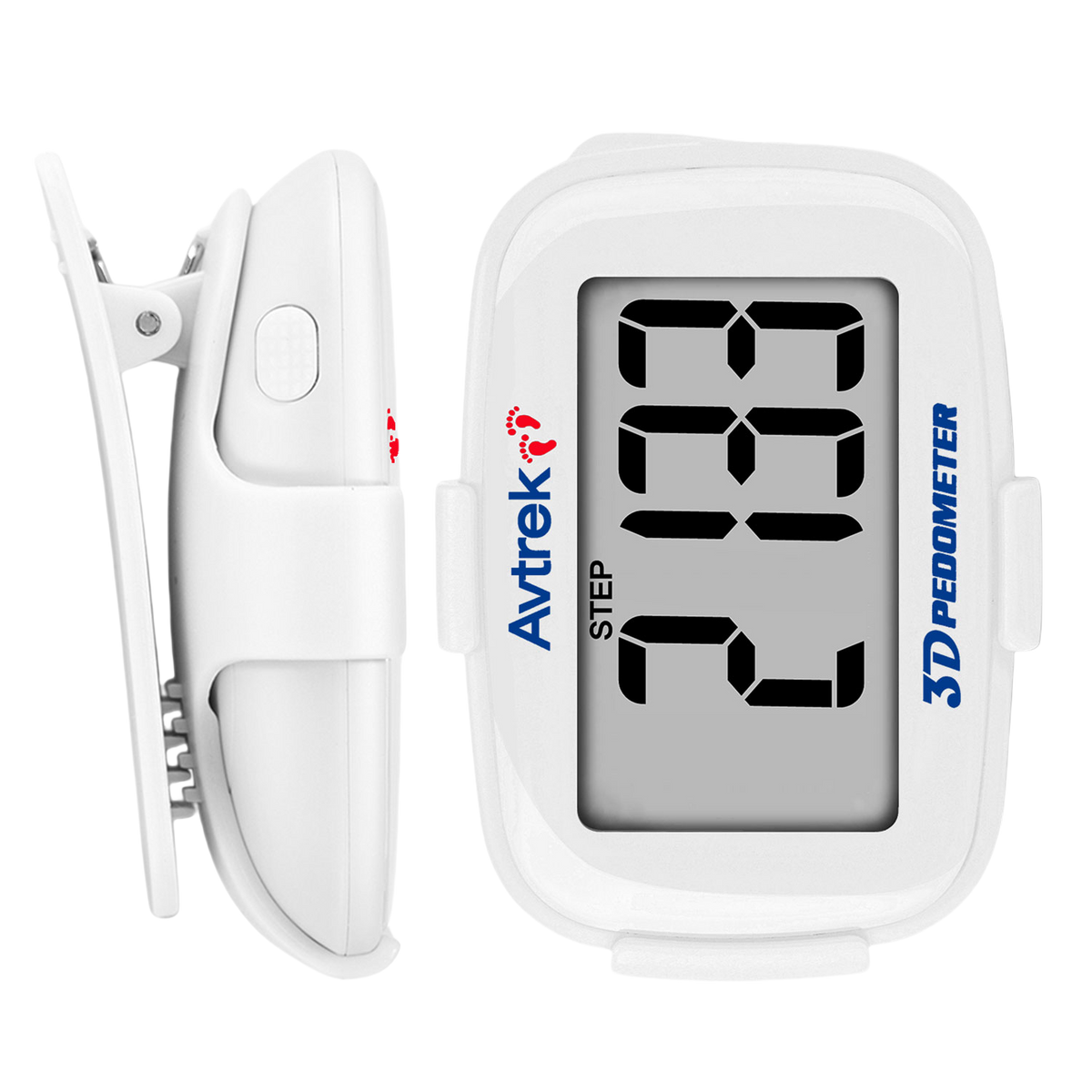AVTREK 3D Step Counter Clip On with LED Backlight Pocket Pedometer for Walking Outdoor Activities Fitness Tracker Without Smartphone | No Smartphone No App Pocket Step Counter for Seniors, Men, Women & Teens,Outdoor Walking Fitness Tracker-2204